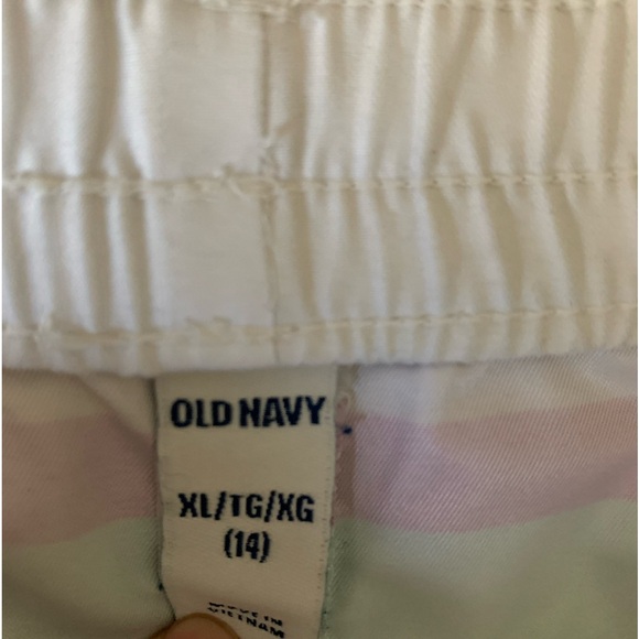 Old Navy Kids Girls Rainbow Striped Lightweight Pull-On Dolphin Shorts Multi -XL - Picture 3 of 3